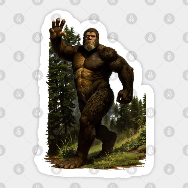 Bigfoot Encounter Sticker by Manzo Carey